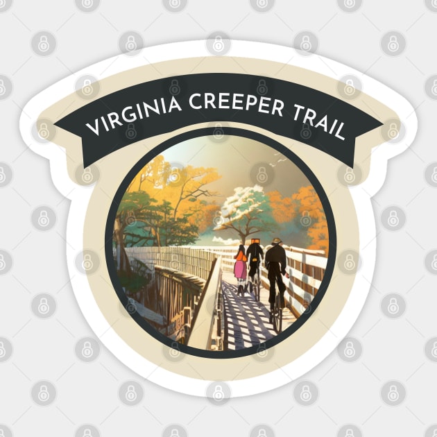 Cozy Autumnal Vibes at Virginia Creeper Trail Backpacker Camp Life Sticker by Mochabonk